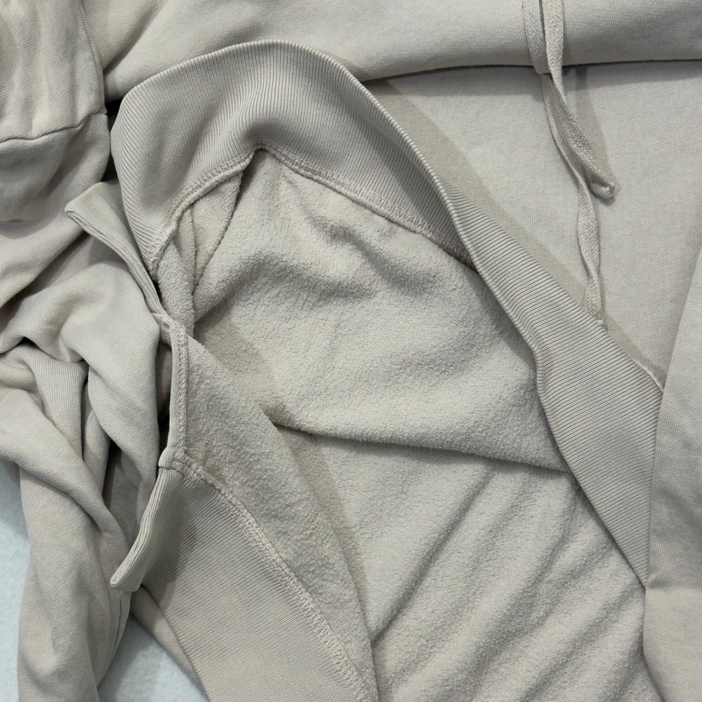AllSaints Oversized Tor Hoodie Unisex S/M Beige Cotton Modal Lined Minimalist‎ - Picture 8 of 13